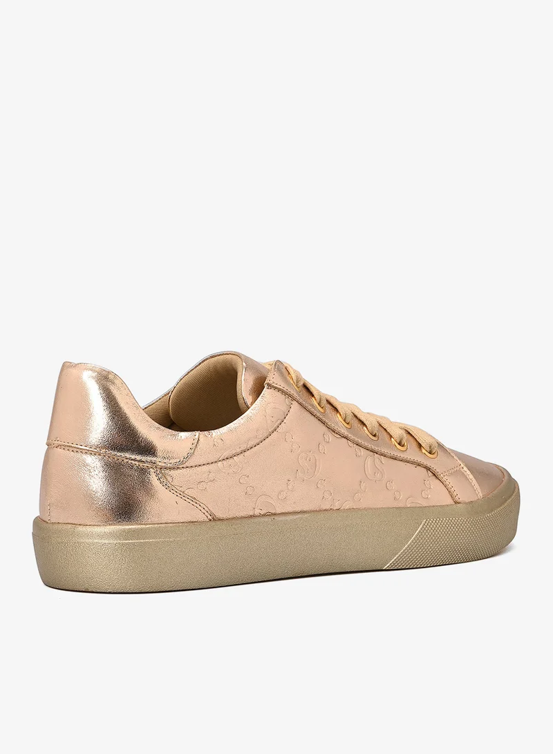 Carmen Steffens Golden Metallic Gold Sneakers